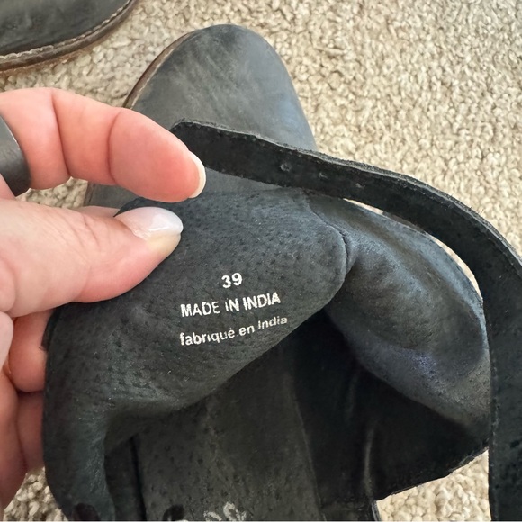 Free People Distressed Black Leather Shoes - Picture 12 of 12